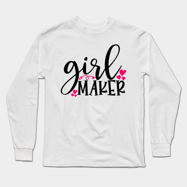 Girl maker Long Sleeve T-Shirt by Coral Graphics